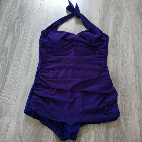 Miraclesuit Swim Miraclesuit Faux Skirt Halter Top One Piece Swimsuit Poshmark